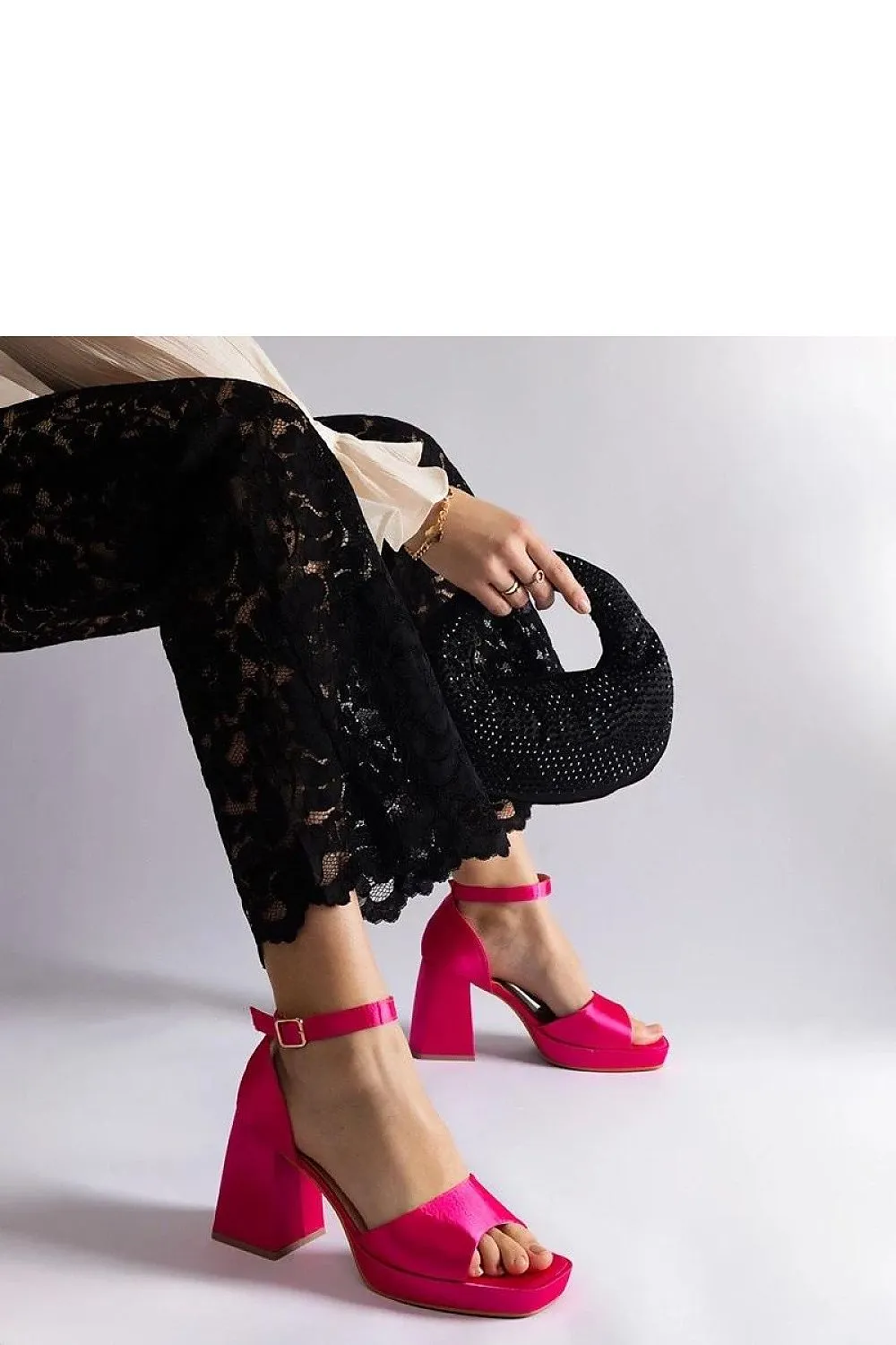 Green Satin Platform Heels Saucedo