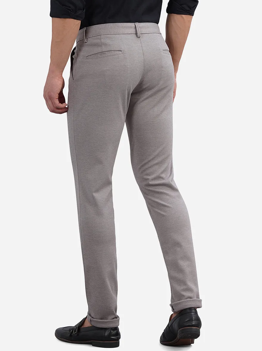 Grey Solid Venice Fit Casual Trouser | JadeBlue