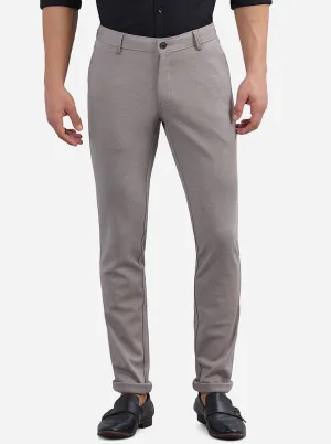 Grey Solid Venice Fit Casual Trouser | JadeBlue