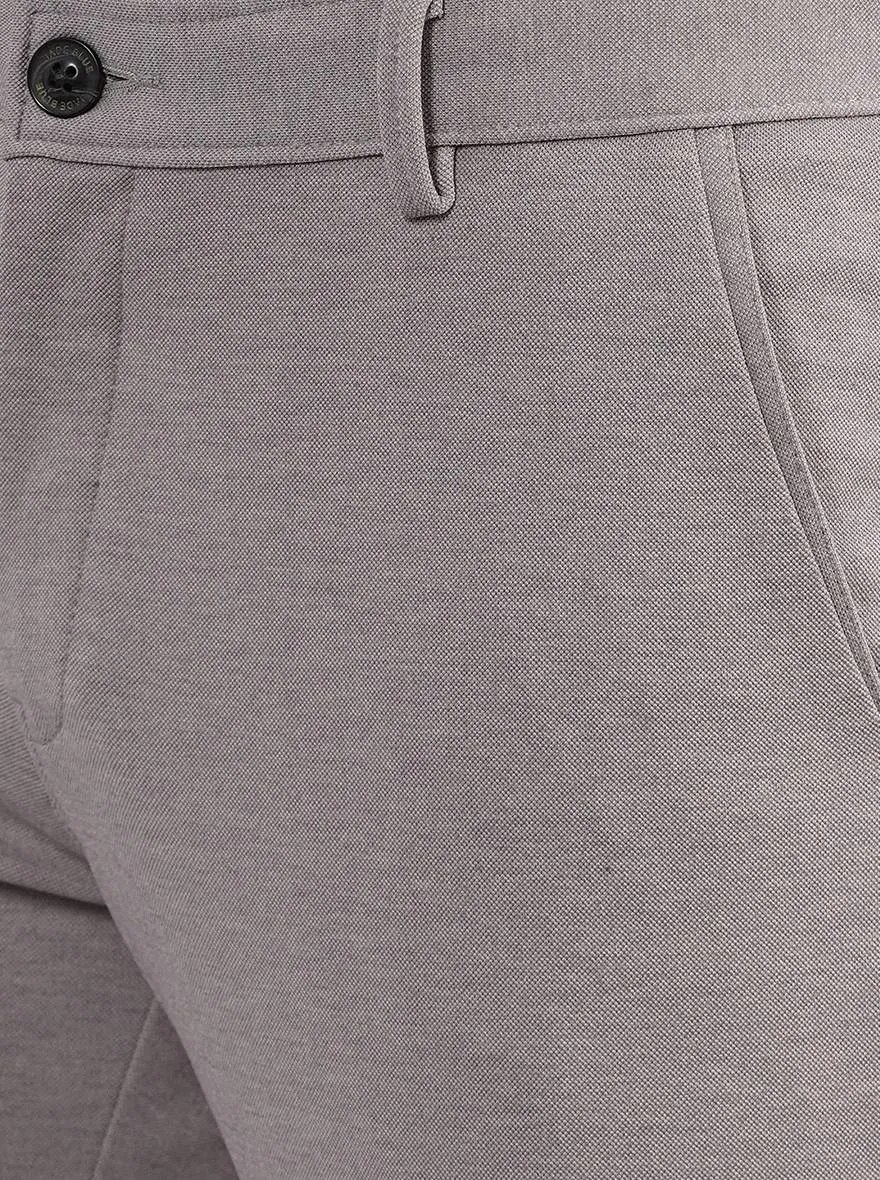 Grey Solid Venice Fit Casual Trouser | JadeBlue