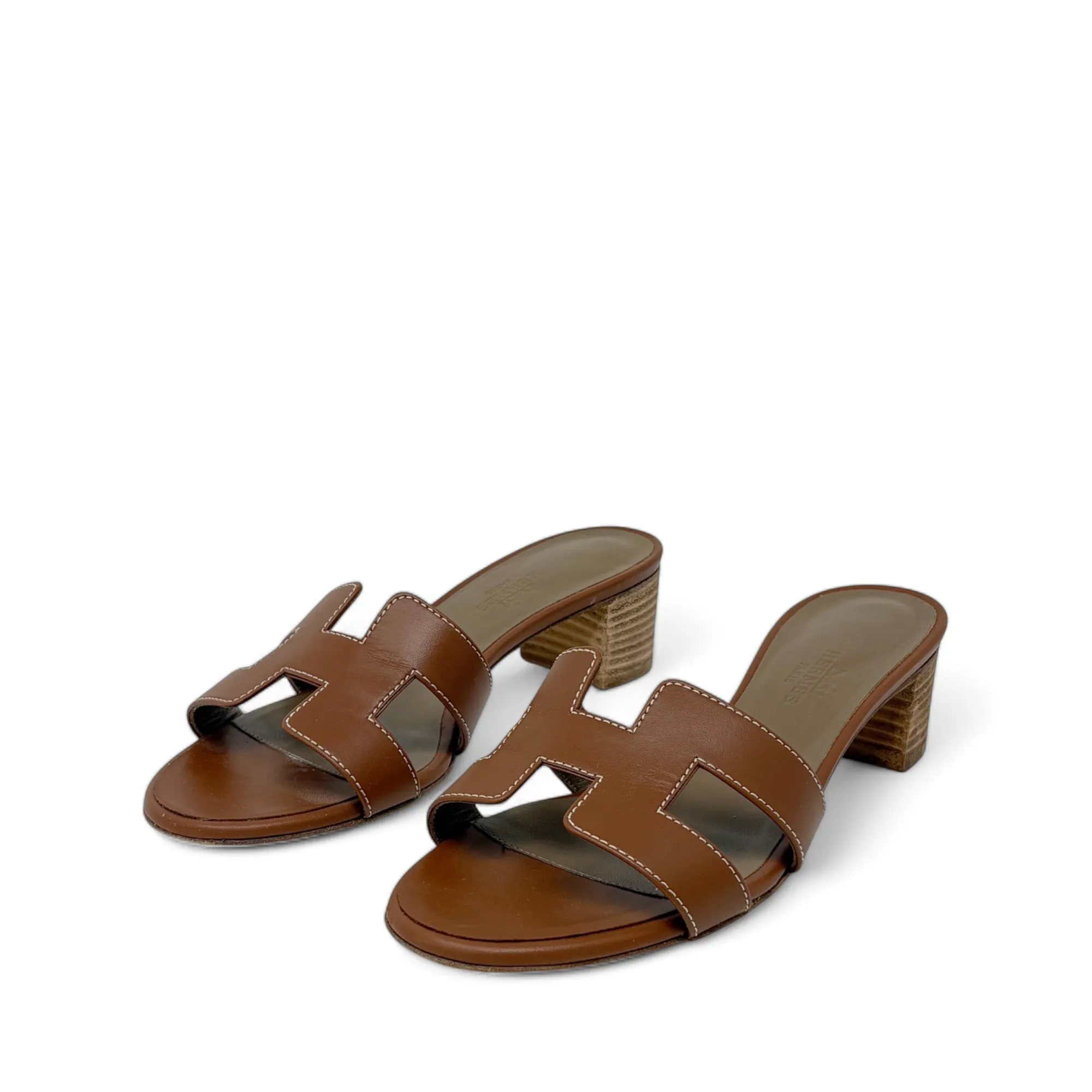 Hermes Gold Oasis Sandals 36