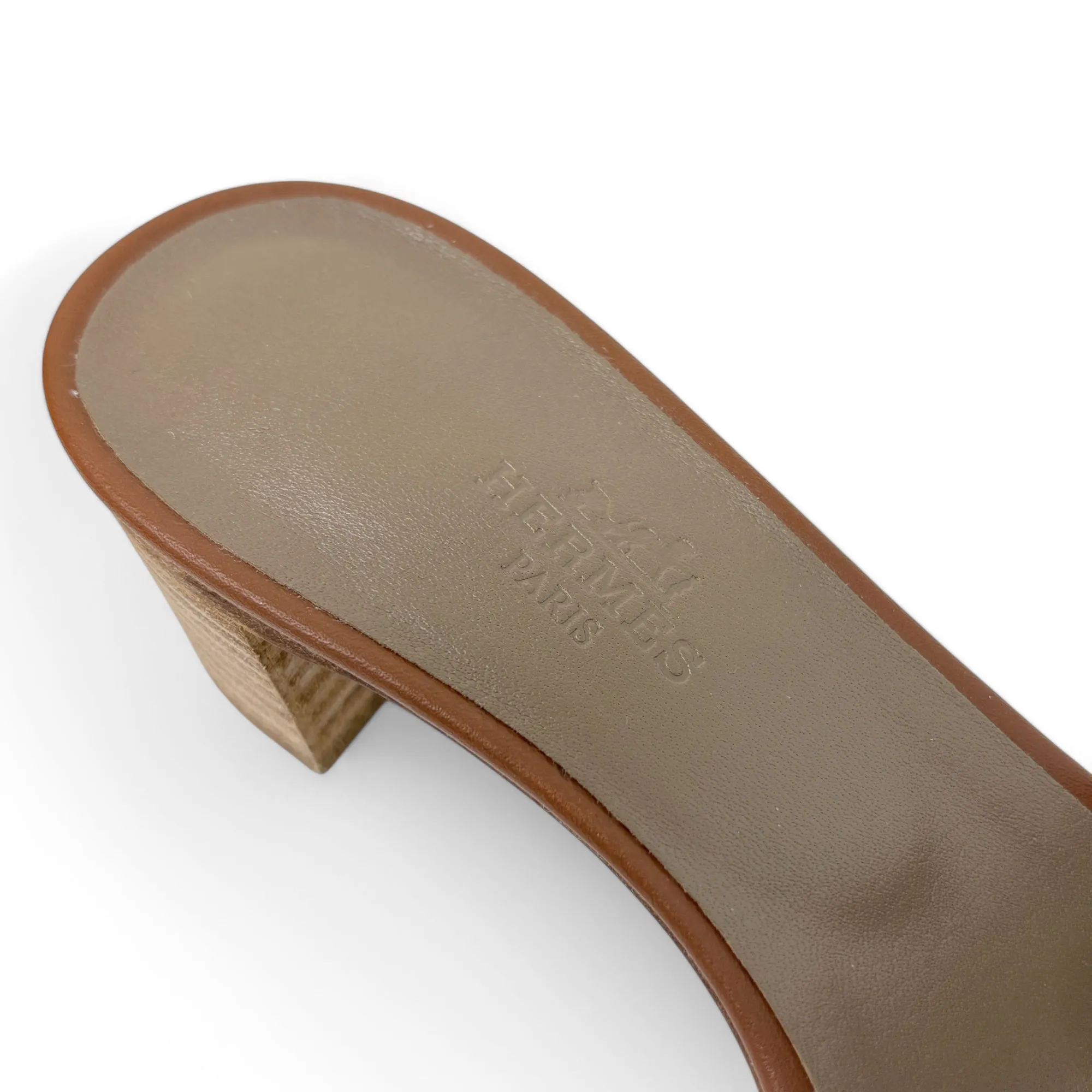 Hermes Gold Oasis Sandals 36