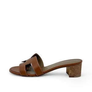 Hermes Gold Oasis Sandals 36