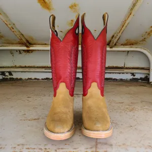 Hondo Picosa Creek Exclusive Maple Roughout w/Red Cow  - The Bailey Boot
