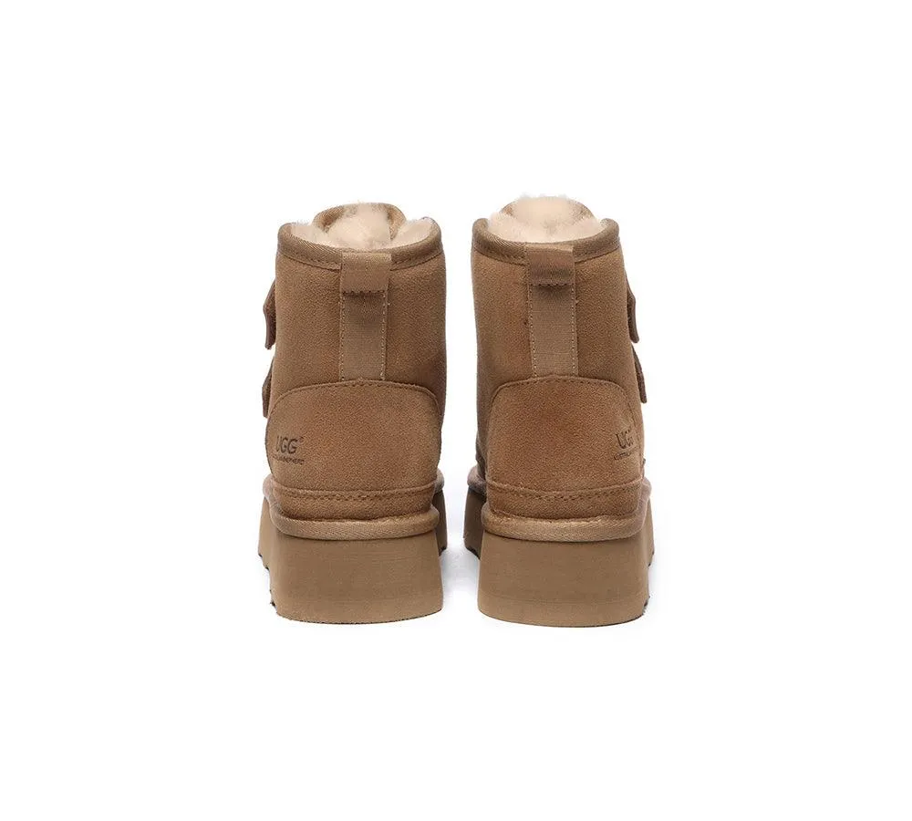 Hook and Loop Platform Ugg Boots Women Vigour