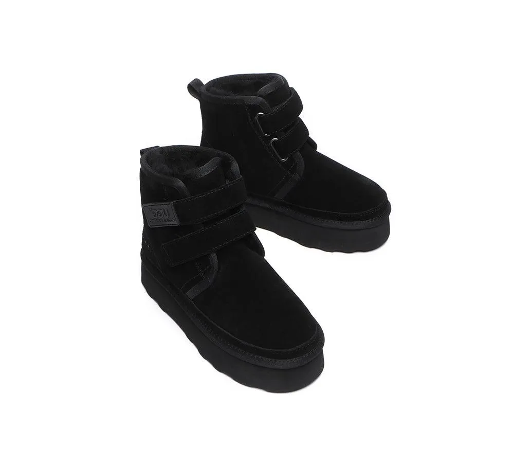Hook and Loop Platform Ugg Boots Women Vigour