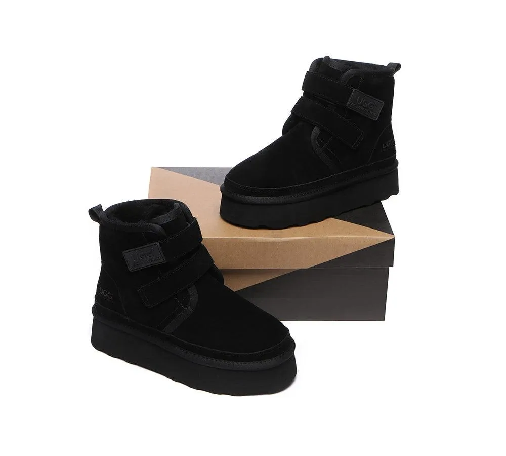 Hook and Loop Platform Ugg Boots Women Vigour