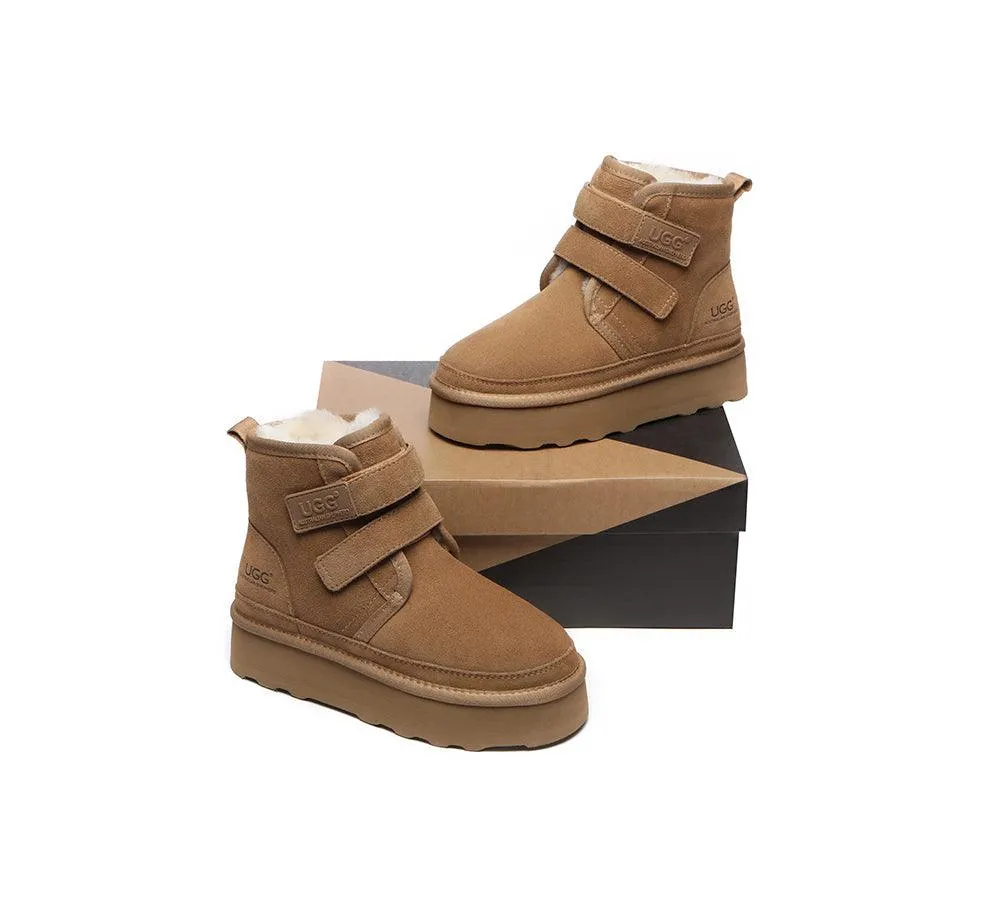 Hook and Loop Platform Ugg Boots Women Vigour