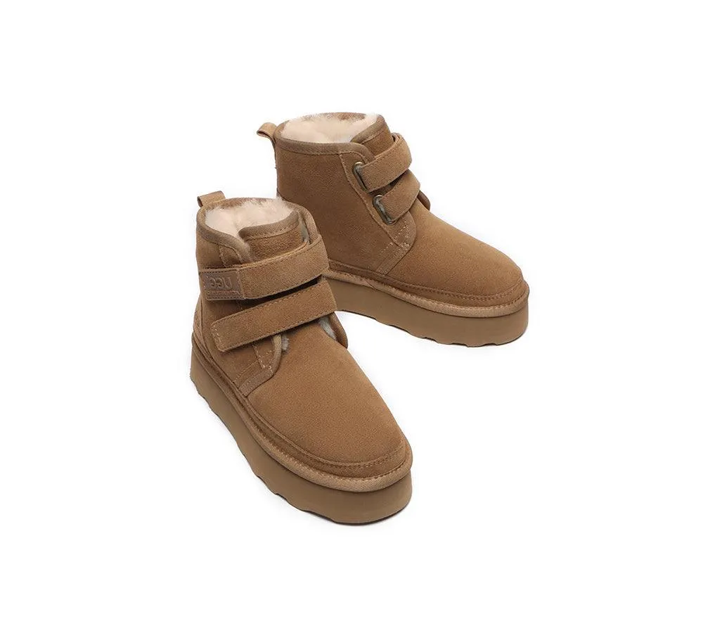 Hook and Loop Platform Ugg Boots Women Vigour