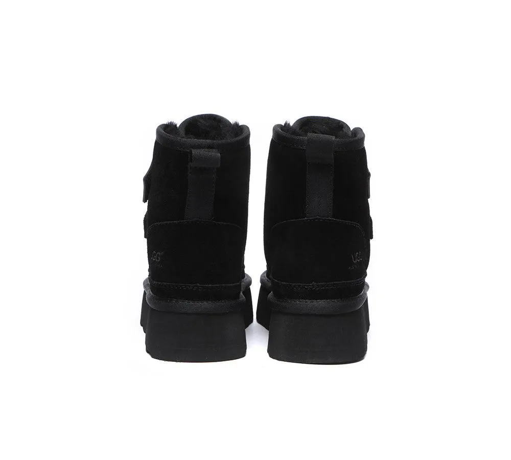 Hook and Loop Platform Ugg Boots Women Vigour