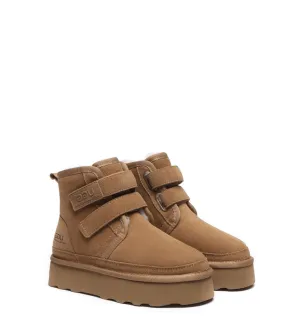 Hook and Loop Platform Ugg Boots Women Vigour
