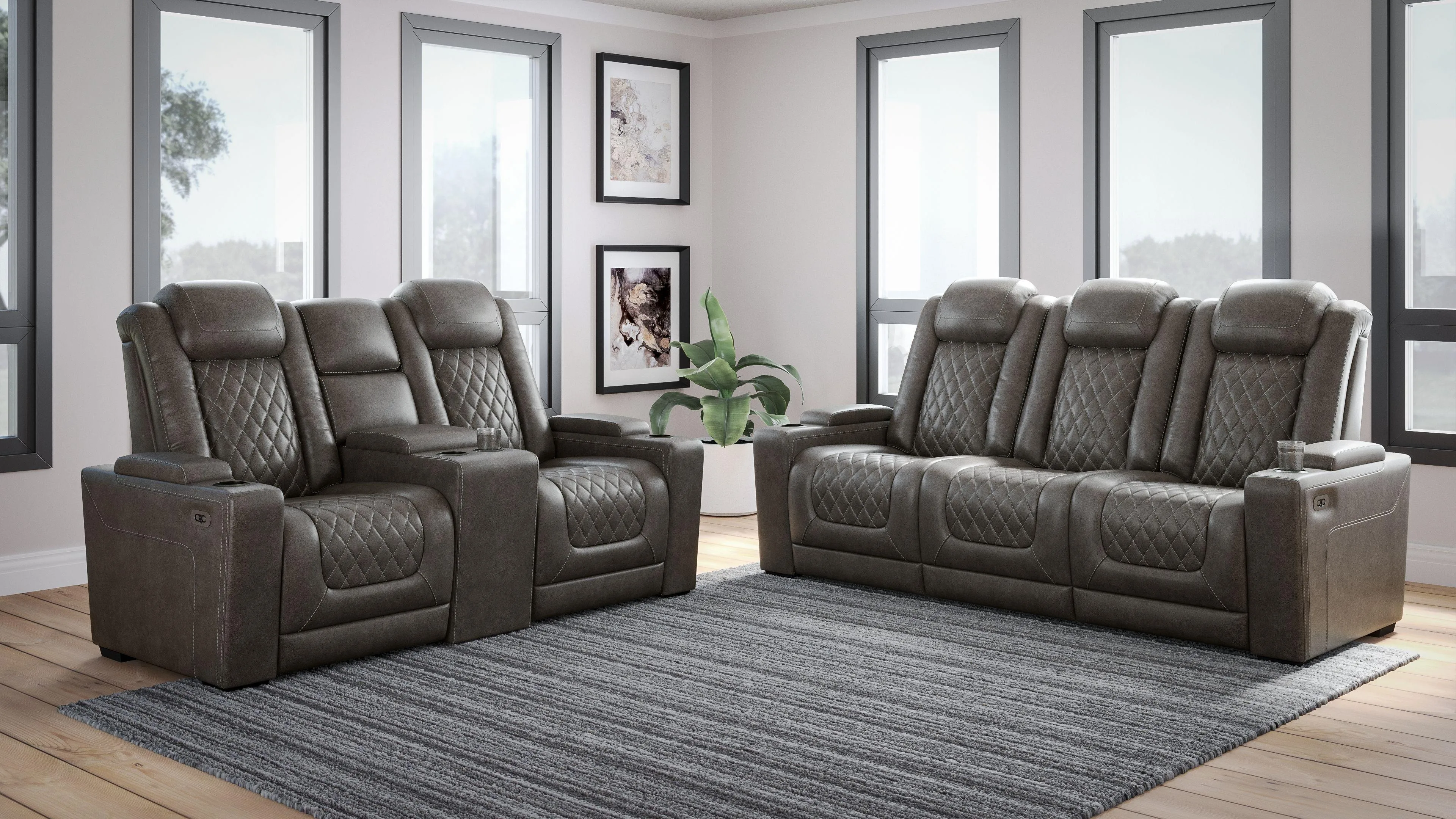 Hyllmont - 2 Pc. - Power Sofa, Loveseat