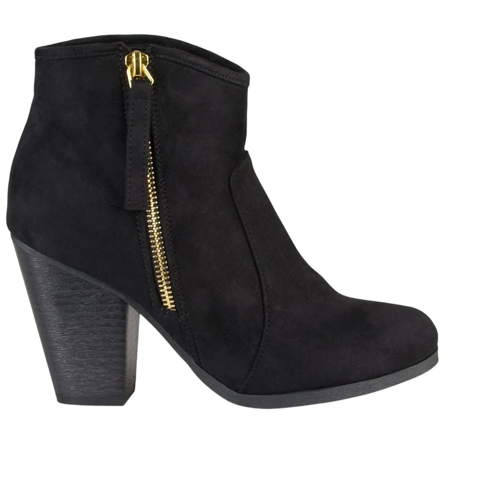 Journee Collection Womens Link Bootie Boots LINK-BLK Black 7.5M
