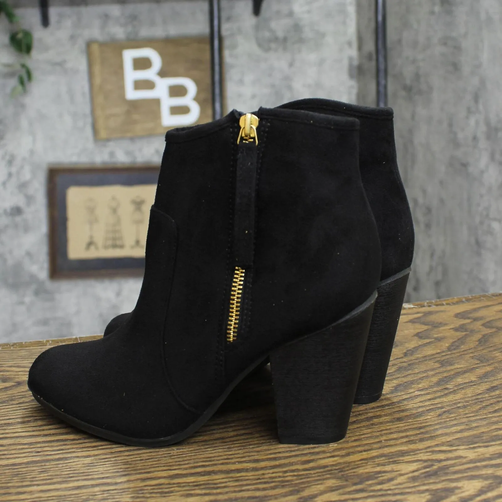 Journee Collection Womens Link Bootie Boots LINK-BLK Black 7.5M