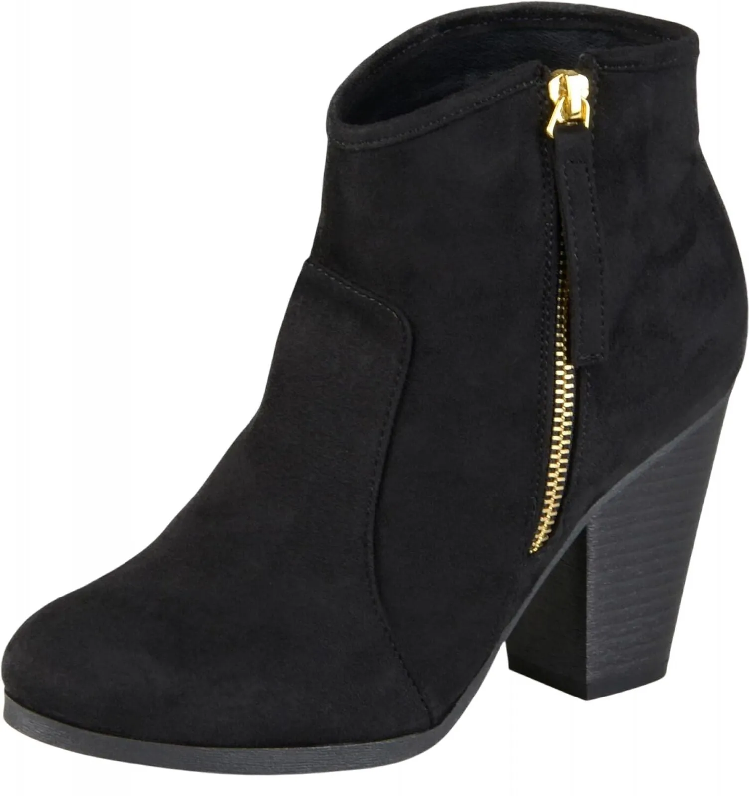 Journee Collection Womens Link Bootie Boots LINK-BLK Black 7.5M