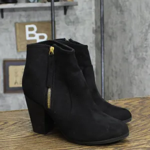 Journee Collection Womens Link Bootie Boots LINK-BLK Black 7.5M