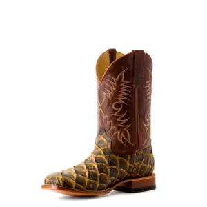 KIDS (9-3) RUSTY FILET OF FISH PRINT SQ TOE BOOTS