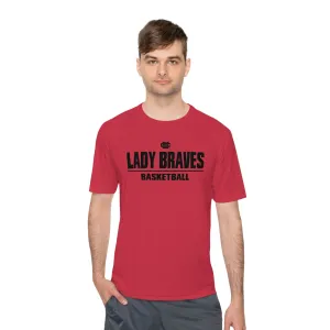 Lady Braves Basketball Moisture Wicking Tee