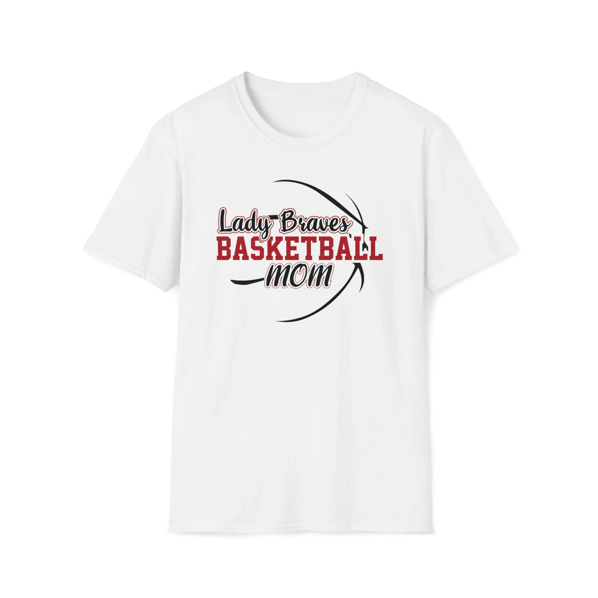 Lady Braves Basketball Mom Unisex Softstyle T-Shirt