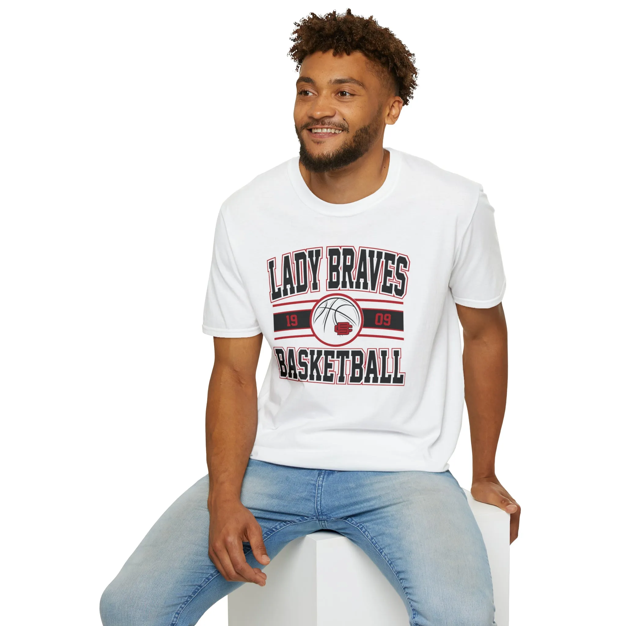 Lady Braves Basketball Unisex Softstyle T-Shirt