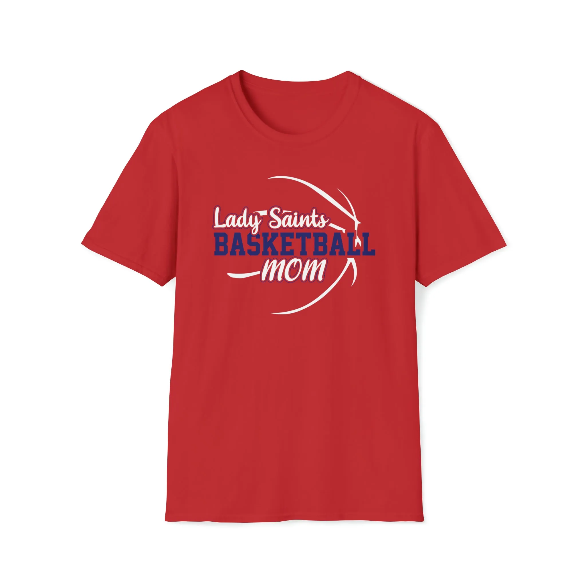 Lady Saints Basketball Mom Unisex Softstyle T-Shirt