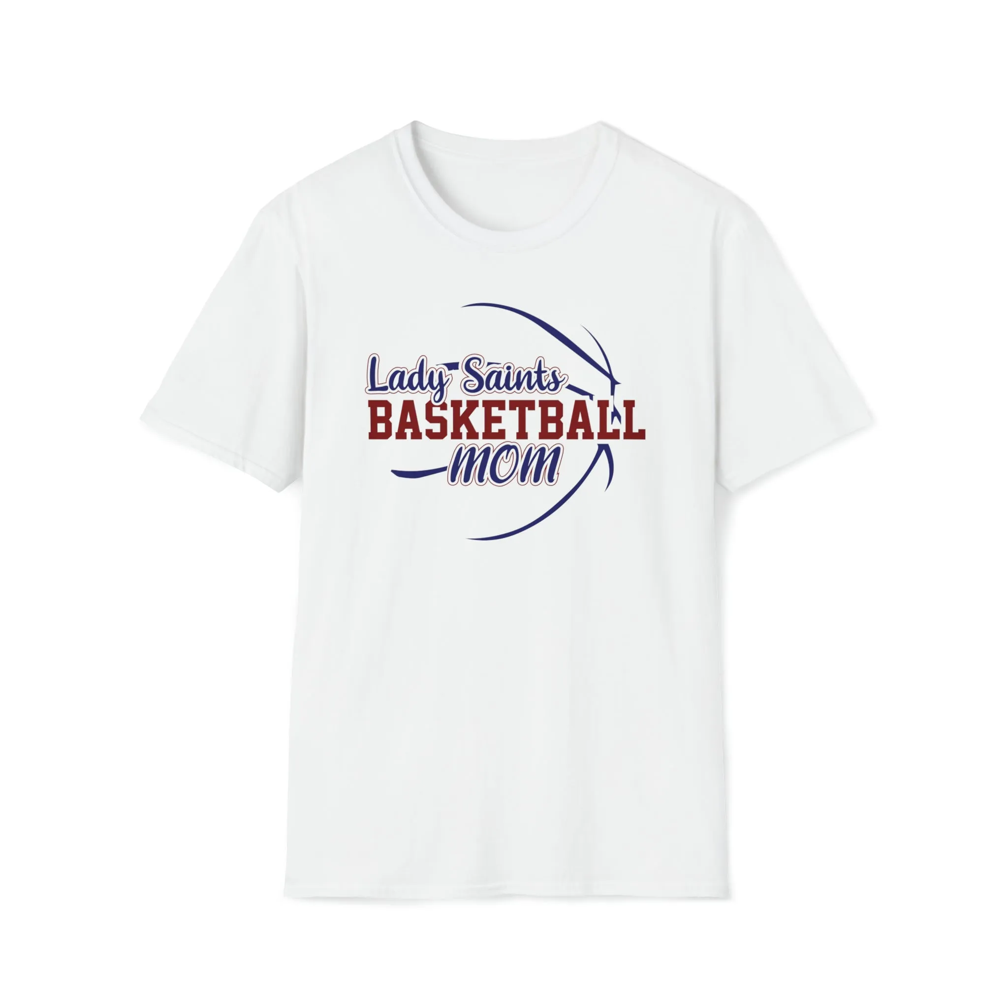 Lady Saints Basketball Mom Unisex Softstyle T-Shirt