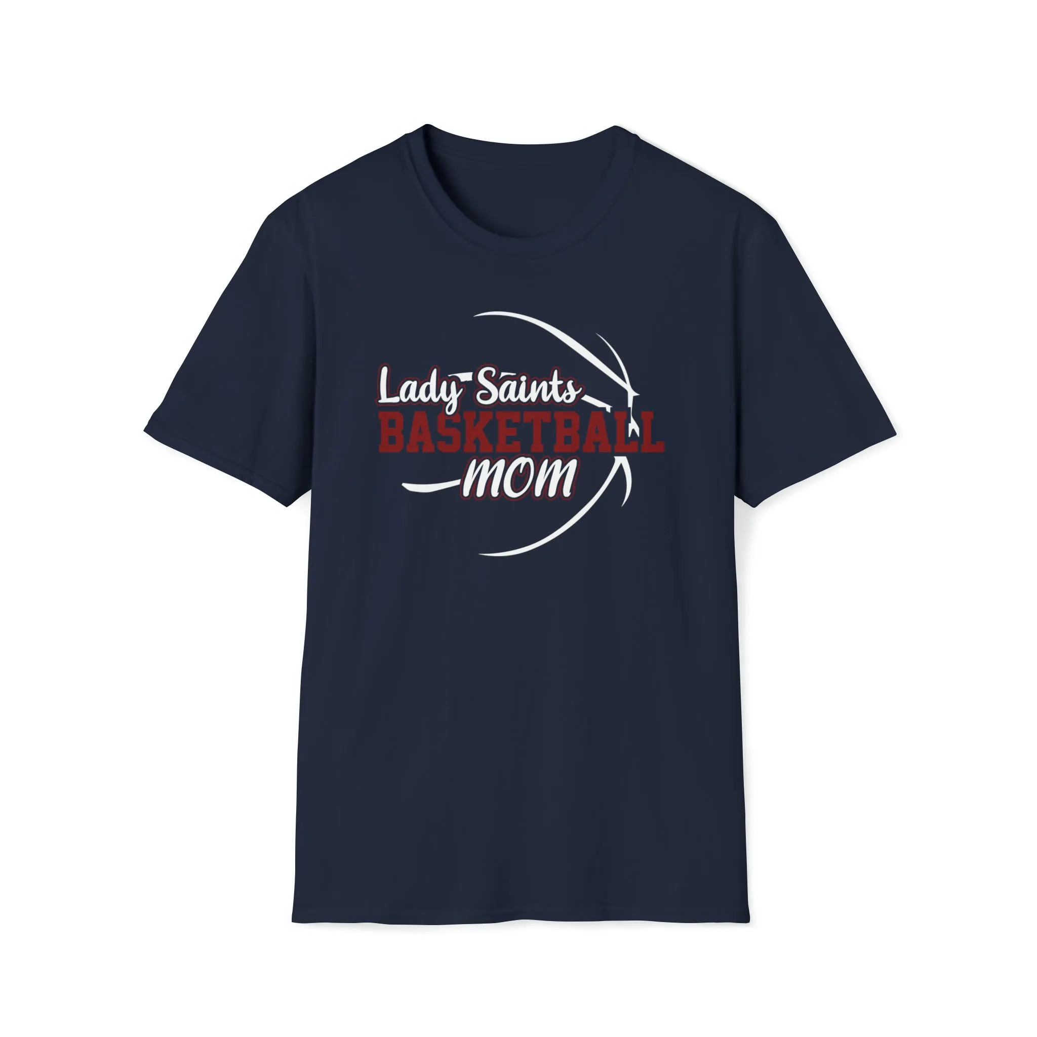 Lady Saints Basketball Mom Unisex Softstyle T-Shirt