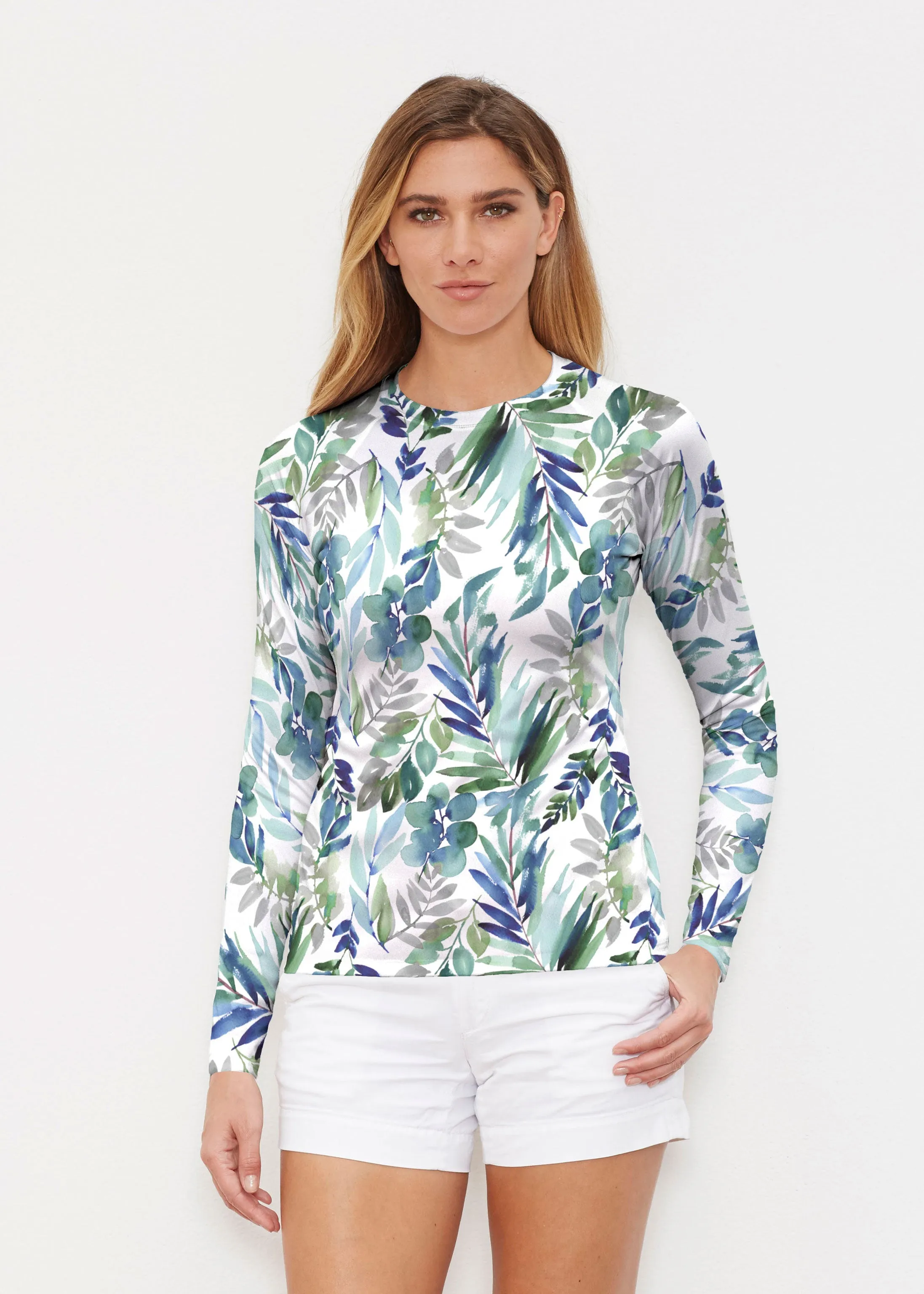 Leah Leaves (16258) ~ Long Sleeve Rash Guard