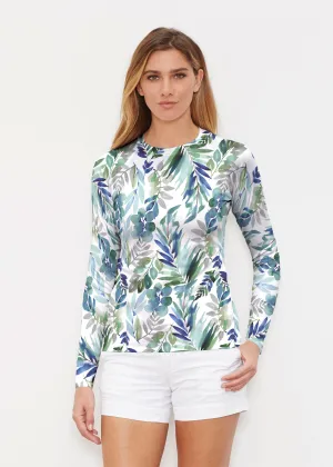 Leah Leaves (16258) ~ Long Sleeve Rash Guard