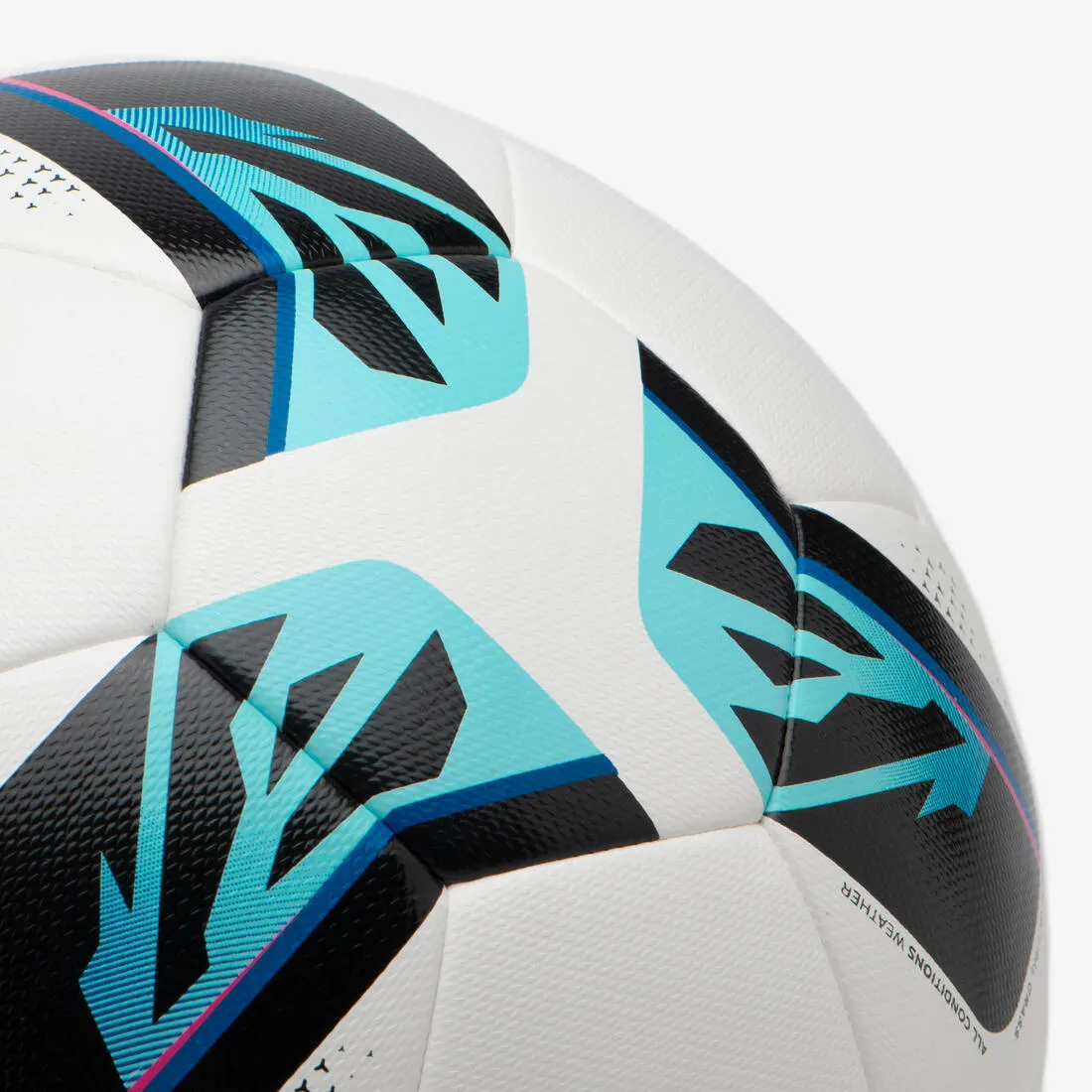 Light Size 5 Hybrid Football Club Ball  - White