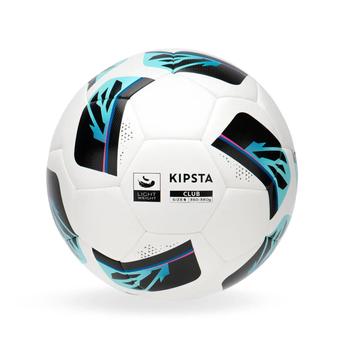 Light Size 5 Hybrid Football Club Ball  - White