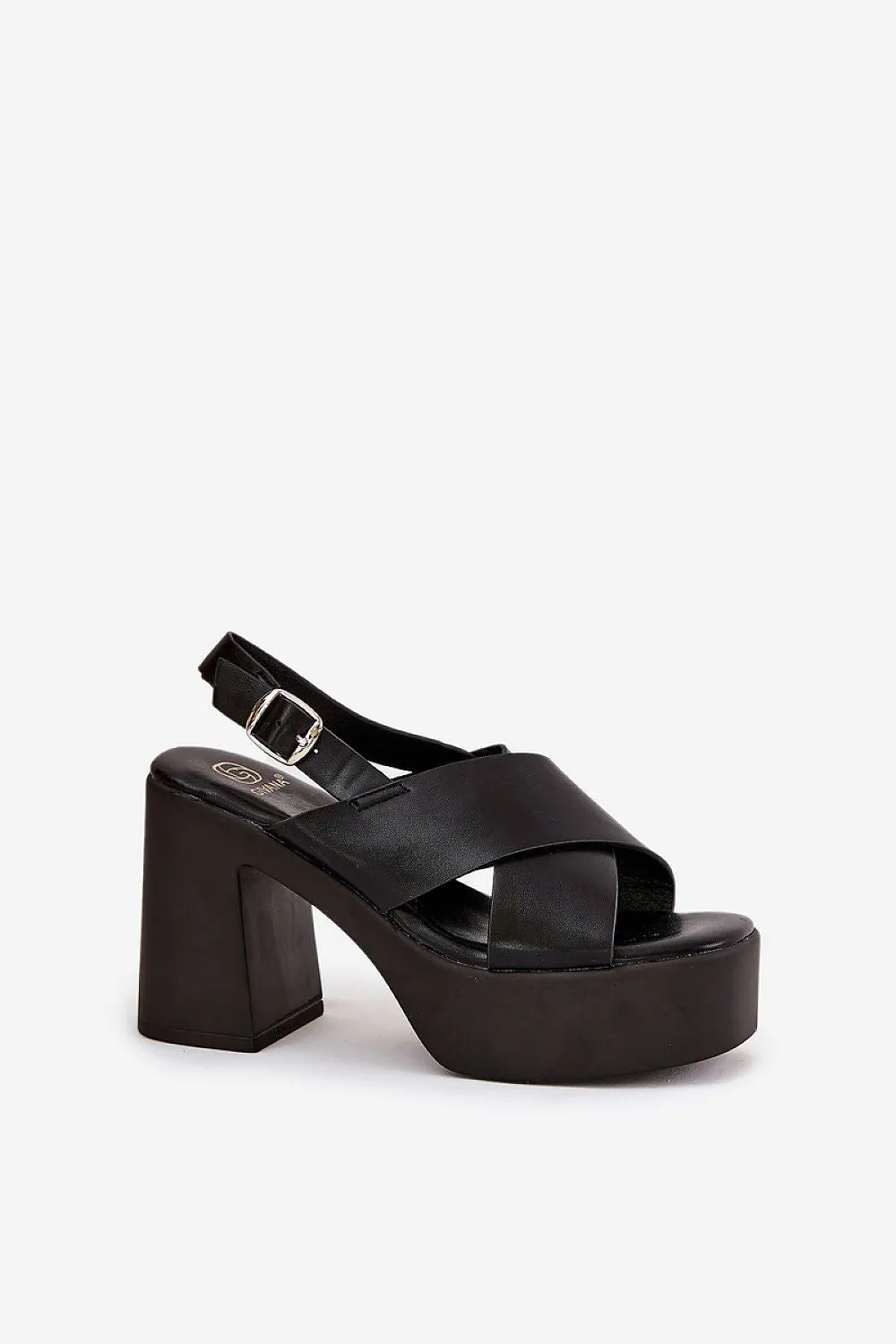 Lightweight eco leather heel sandals