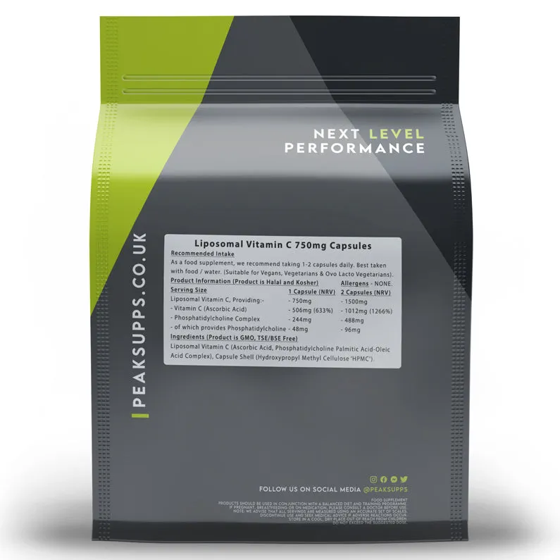 Liposomal Vitamin C 750mg Capsules (Pure)