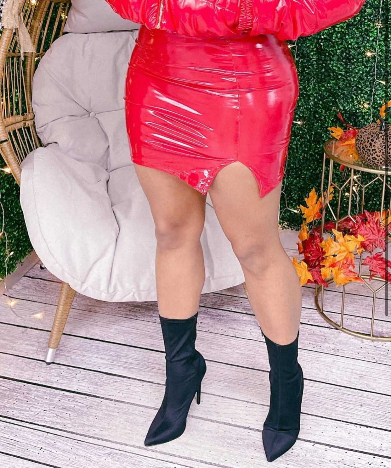 Liquid Leather Latex Skirt ! Sale!