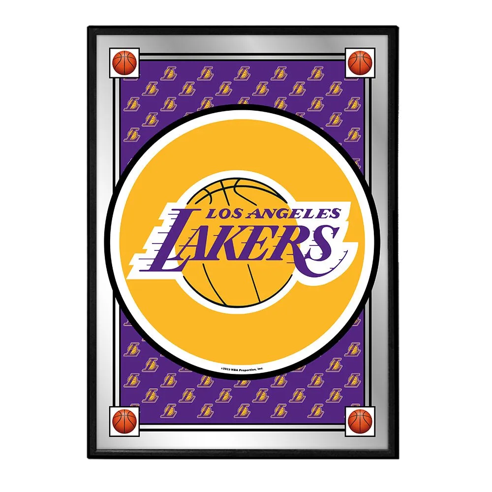 Los Angeles Lakers: Team Spirit - Framed Mirrored Wall Sign