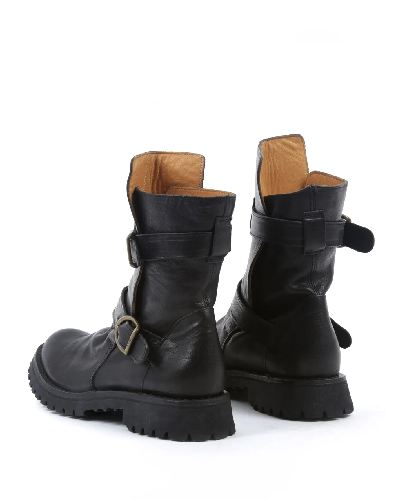 M-713 Black Leather Boots