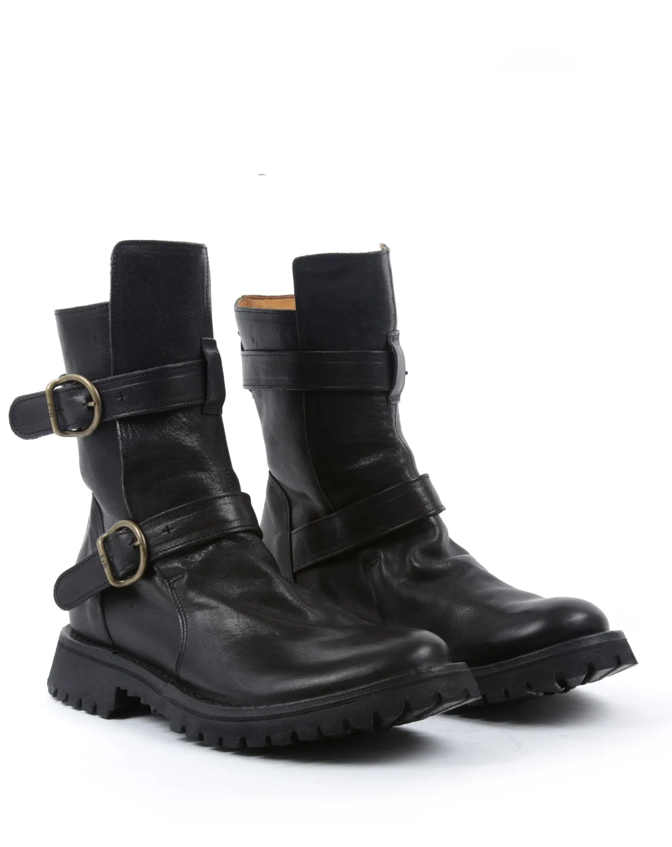 M-713 Black Leather Boots