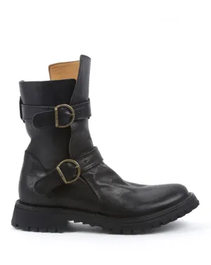M-713 Black Leather Boots