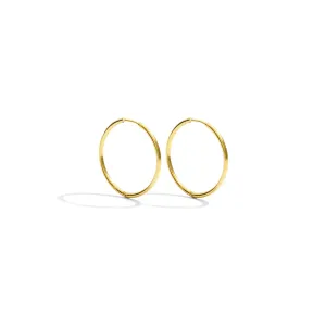 MEDIUM MODERN HOOPS - GOLD