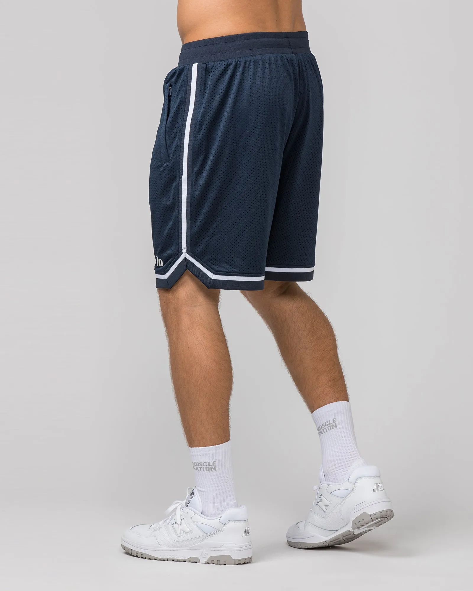 Mens 8" Basketball Shorts - Navy