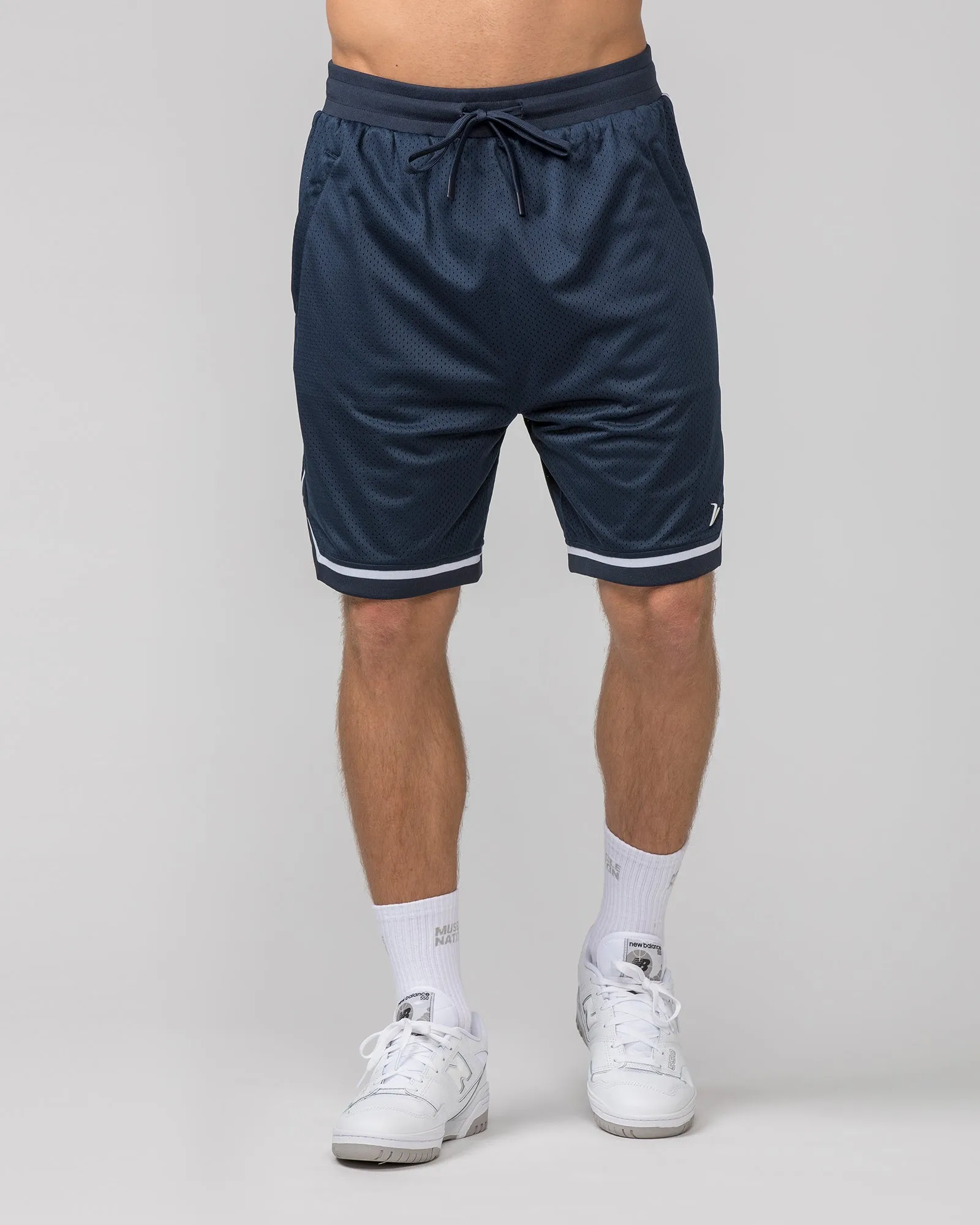 Mens 8" Basketball Shorts - Navy