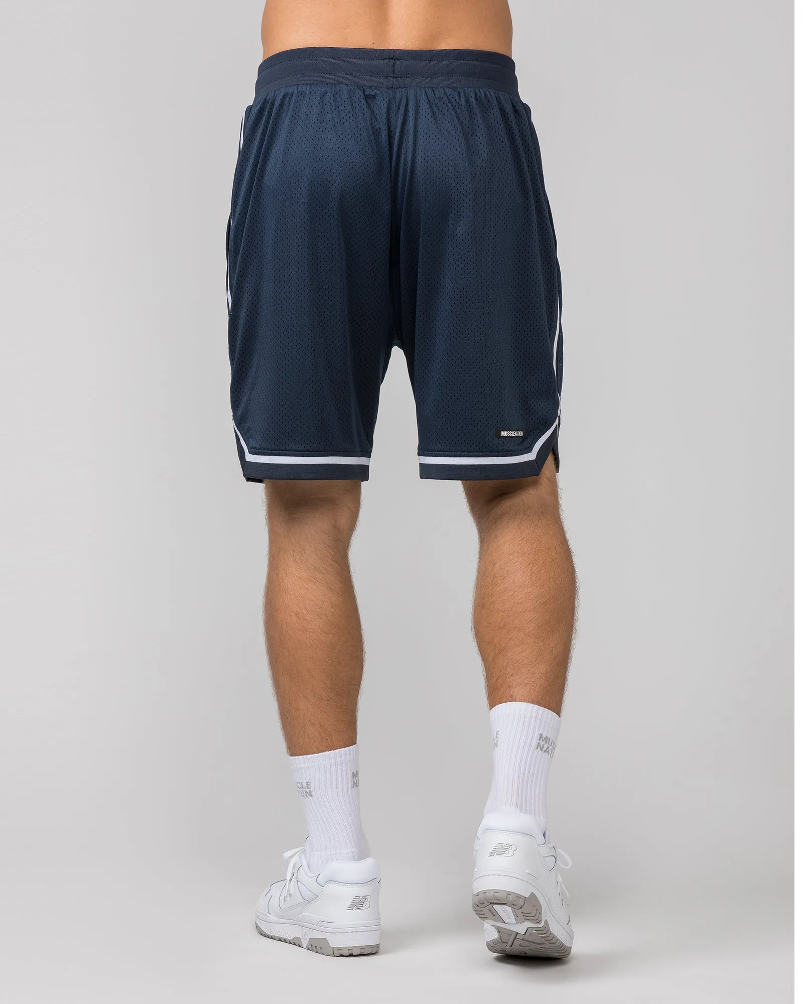 Mens 8" Basketball Shorts - Navy