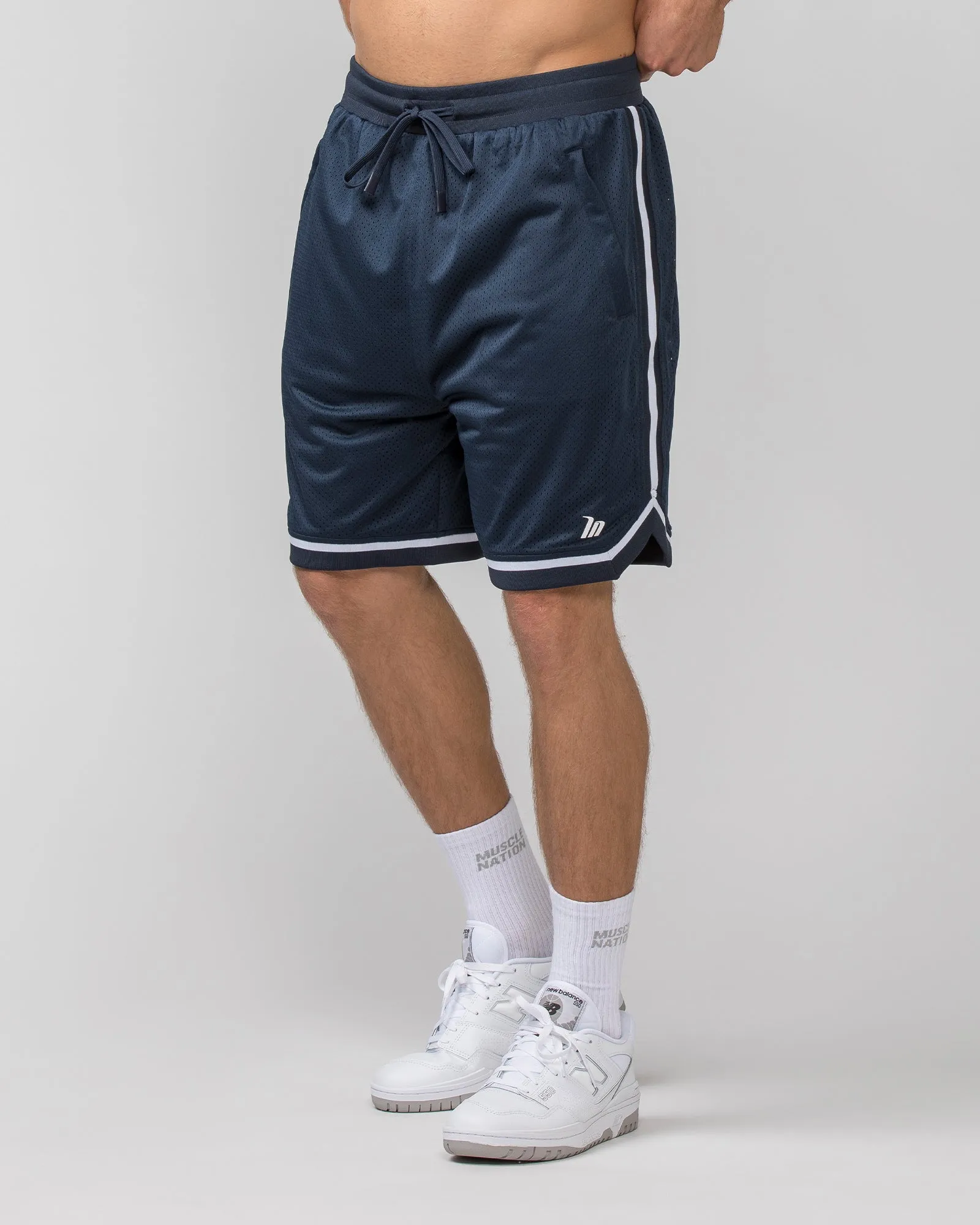 Mens 8" Basketball Shorts - Navy