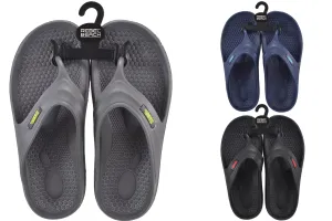 Mens EVA Flip Flops Size 8 - 1 Pair Assorted Colours