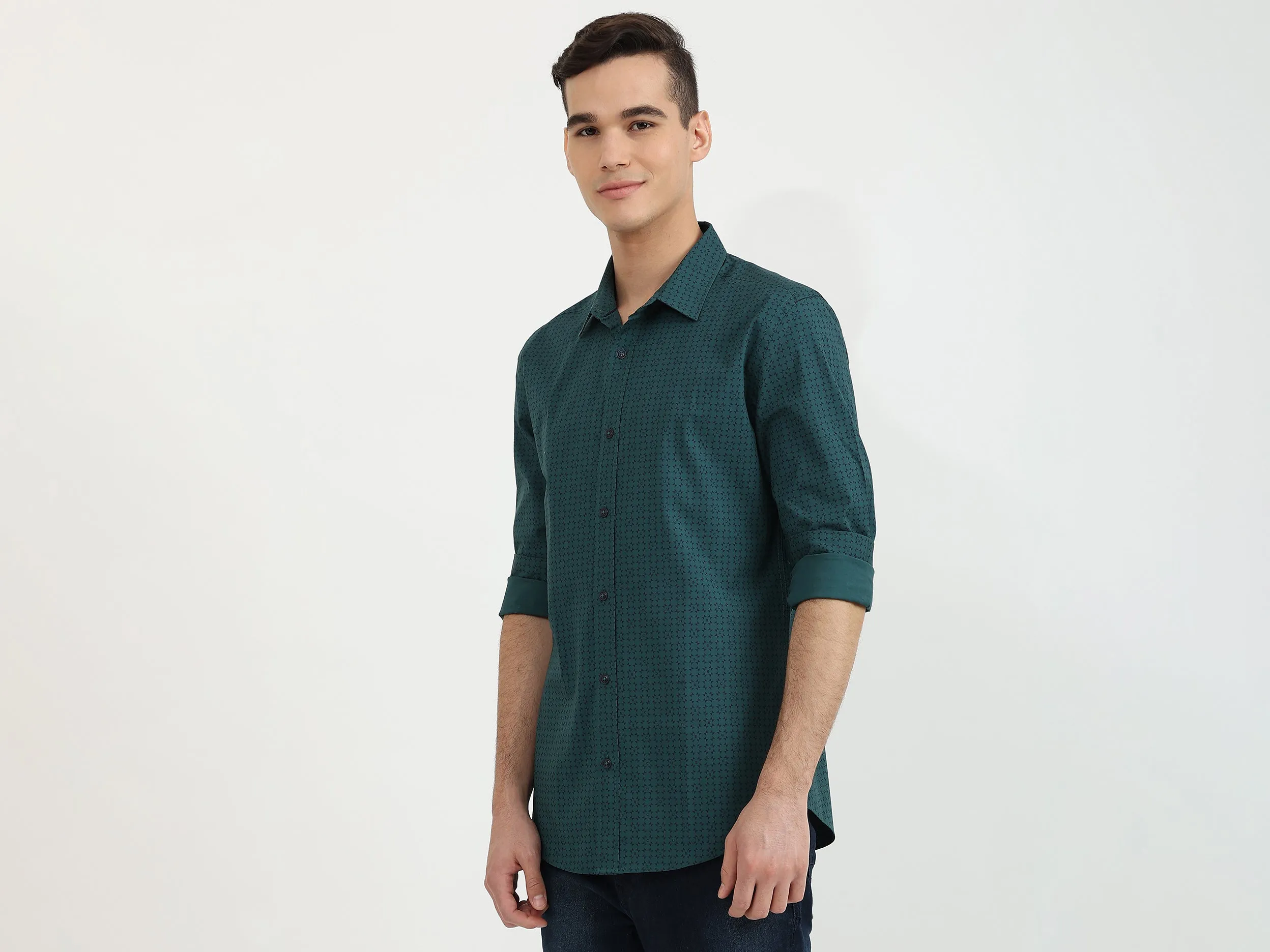 Mens Slim Fit Printed Shirt