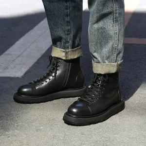 Men's trend heightening soft bottom martin boots