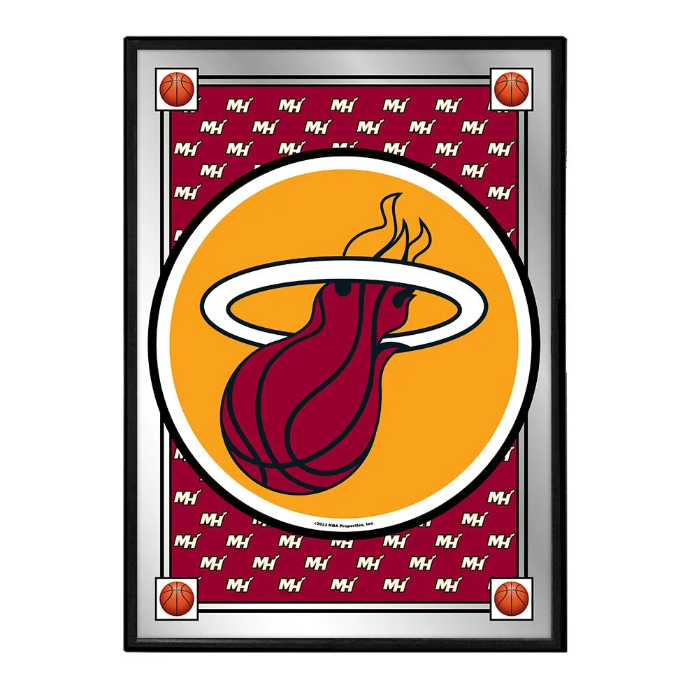Miami Heat: Team Spirit - Framed Mirrored Wall Sign