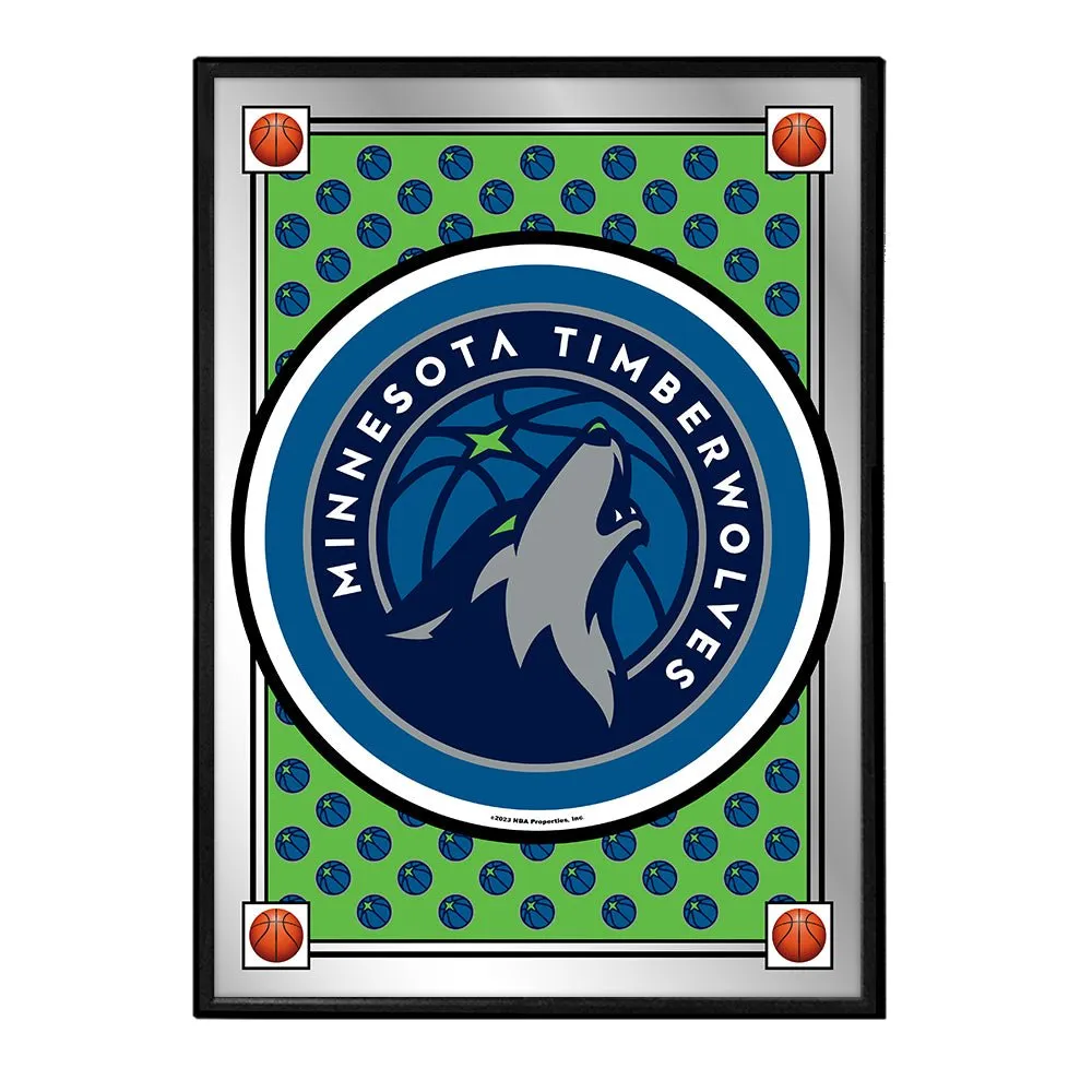 Minnesota Timberwolves: Team Spirit - Framed Mirrored Wall Sign