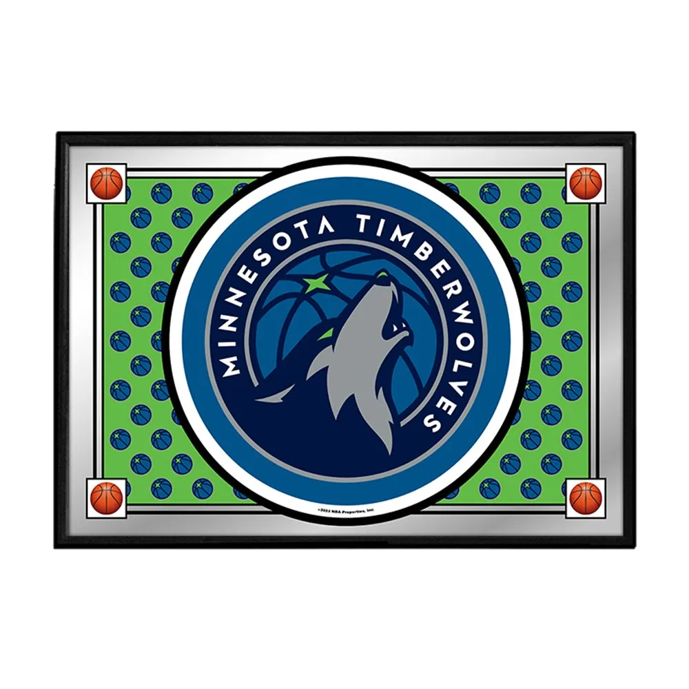 Minnesota Timberwolves: Team Spirit - Framed Mirrored Wall Sign