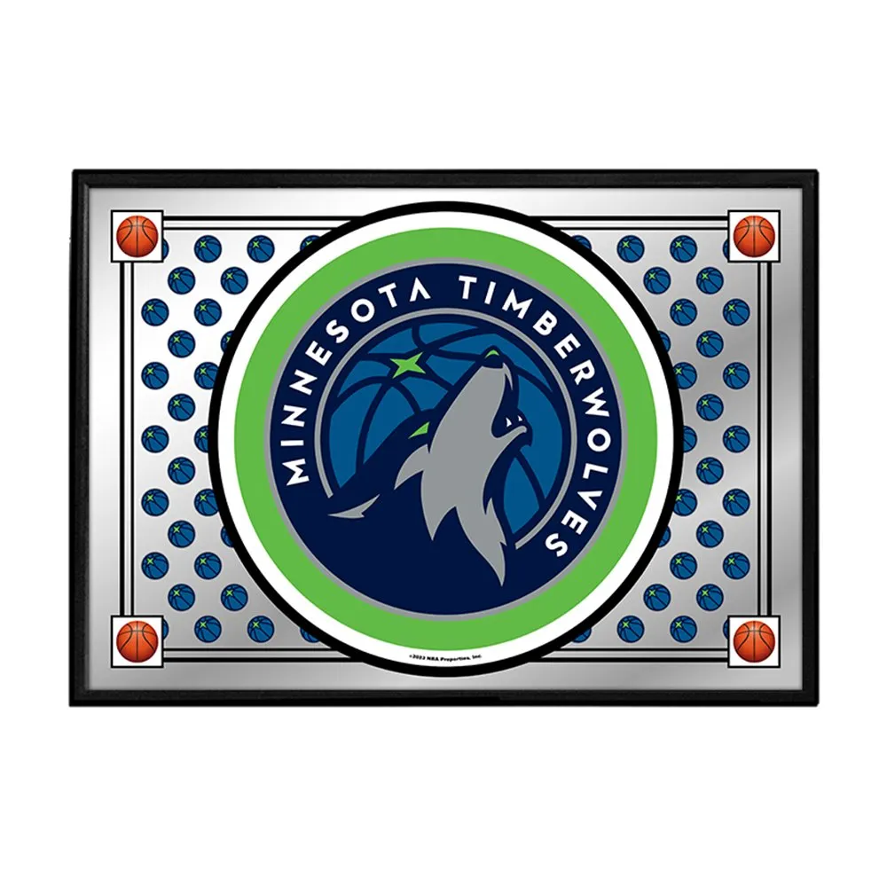 Minnesota Timberwolves: Team Spirit - Framed Mirrored Wall Sign